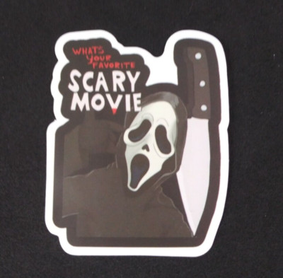 What's Your Favorite Scary Movie Horror Movie Sticker 2.38'' x 2'' (AO)