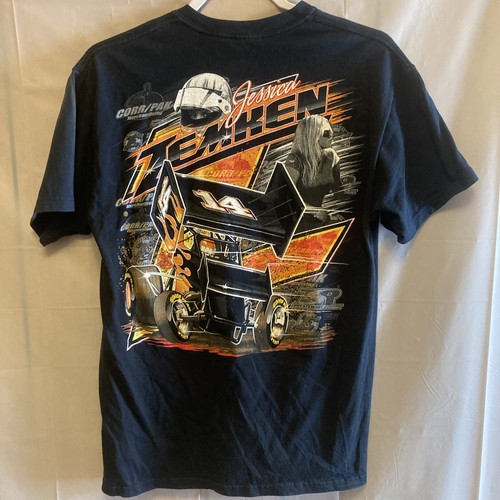 T-Shirt Jessica Zemken 410 Sprint Auto Rennsport L ohne Etikett 18x28 - Bild 2 von 6