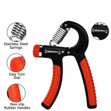 Hand Grip Strength Power Trainer Gripper Strengthener Adjustable Gym Exerciser