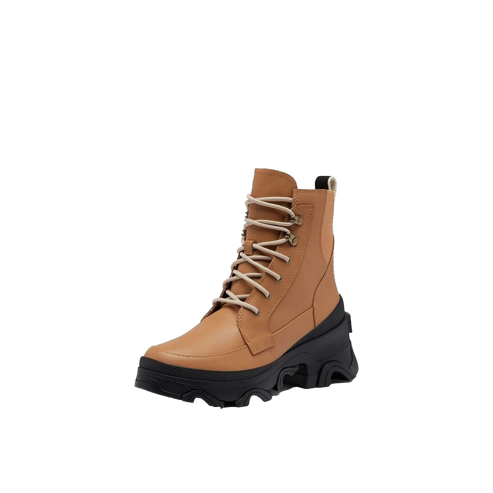 Cabedal de couro Cunha Botas femininas Sólido