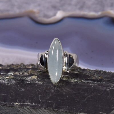 Aquamarin Ring, 925er Silber, Edelsteinring (23779), Edelsteinschmuck