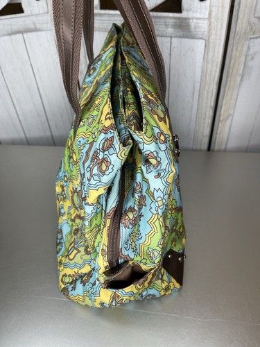 Kathy Van Zeeland Floral Pattern Large Duffle Bag Weekend Overnight Retro Print - Picture 4 of 12