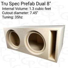 TRU SPEC Prefab Dual 8" Ported Subwoofer Enclosure Sub Box Vented High Output
