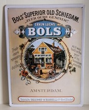 Bols Amsterdam Blechschild, Erven Lucas ca. 30x40 cm, Deko, Bar, 3-D-Optik,  Neu