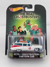 HOT WHEELS 2015 RETRO ENTERTAINMENT THE REAL GHOSTBUSTERS ECTO-1 CARTOON CAR