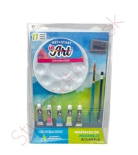 Grumbacher Academy Watercolor Get a Start in Art 11 Piece Paint Set #8862 NEW