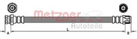 Metzger 4110213 Bremsschlauch Passend FüR Nissan Opel Renault