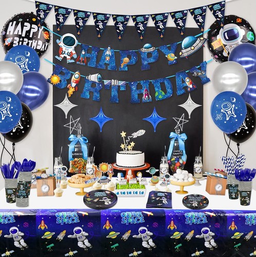 220 PCS Outer Space Party Supplies - Solar System Party Supplies Balloon Astr... - Picture 4 of 8