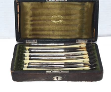 Vintage LOCKWOOD  FLEECE BRAND GOLDEN 7 Day Straight Razor Shaving Set England