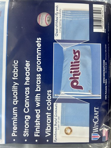 Philadelphia Phillies ⚾️THROWBACK 3’ x 5’ Flag (New In Package)Made in USA 🇺🇸 - Picture 2 of 2