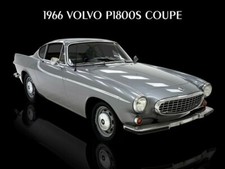 1966 Volvo P1800s Coupe In Gray New Metal Sign 9x12 Ships Free 1966 Volvo P1800s Coupe In Gray New Metal Sign 9x12 Ships Free