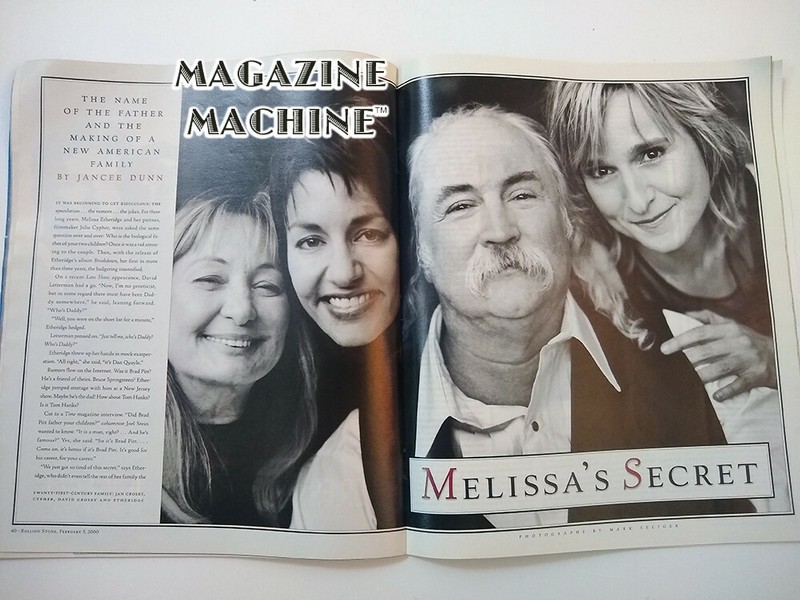 Melissa Etheridge David Crosby Curtis M Rolling Stone Magazine 2000 
