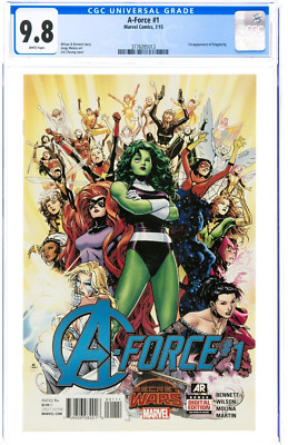 A-FORCE #1 CGC 9.8 Marvel Comics 7/15 1st appearance of Singularity 2015 WHITE