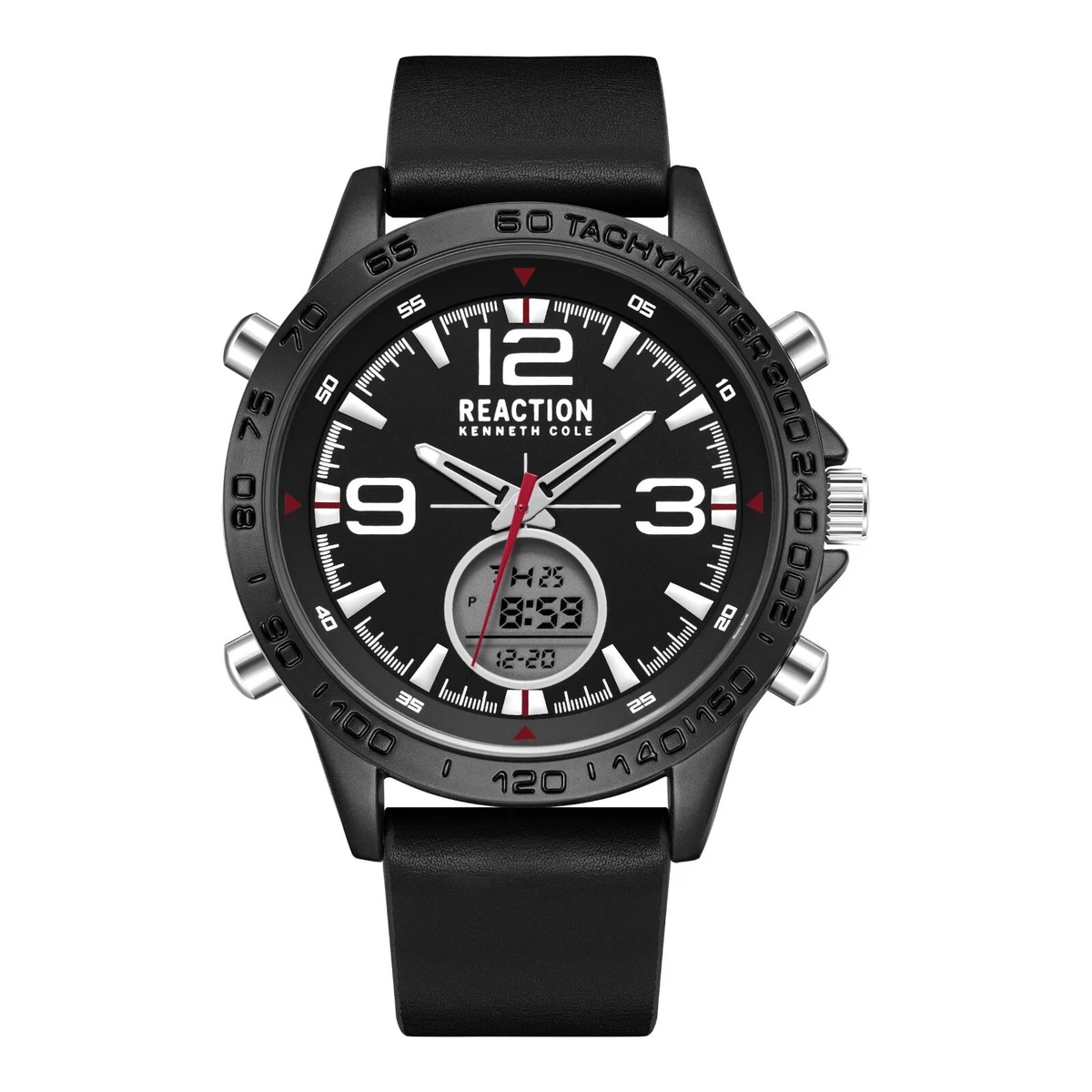 Montre Homme Kenneth Cole Reaction RK3219 - Style Urbain, Cadran Noir, étanche 100m - Neuve Avec étiquettes