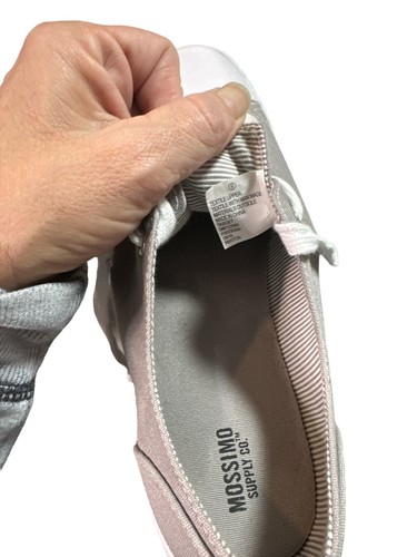 Women's Lenia Sneakers Mossimo Supply Co Canvas Low Top Grey & White Size 8 NICE - Picture 5 of 5