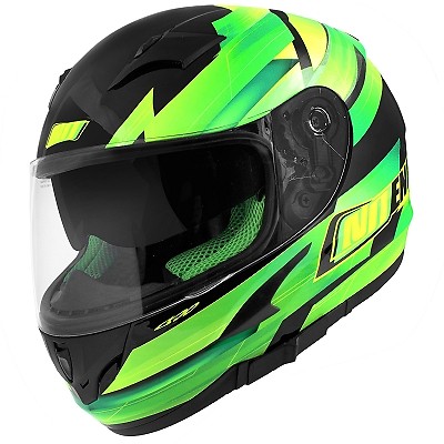 Casque intégral SA36 OCD vert anti-buée pour pilote de quad
