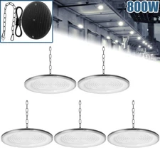 5Pack 800W Super Bright Warehouse LED UFO High Bay Lights Factory Shop GYM Light
