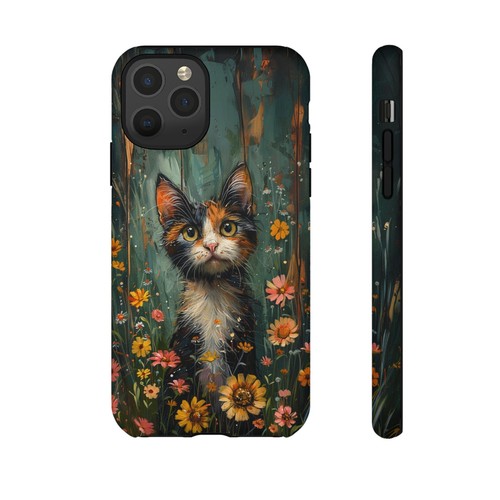 For iPhone | Samsung Galaxy | Pixel Phone Case - Calico Cat Flowers Pastel - 第 119/256 張圖片