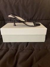 Sigerson Morrison. Black Strappy Sling Backs Heels