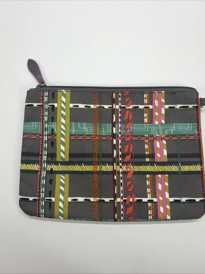 Bolsa organizadora Vera Bradley Midtown City xadrez com zíper bolsa cosmética usada - Imagem 3 de 4