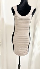 Express Beige and Black Bandage Mini Dress Size Medium NWT Women's