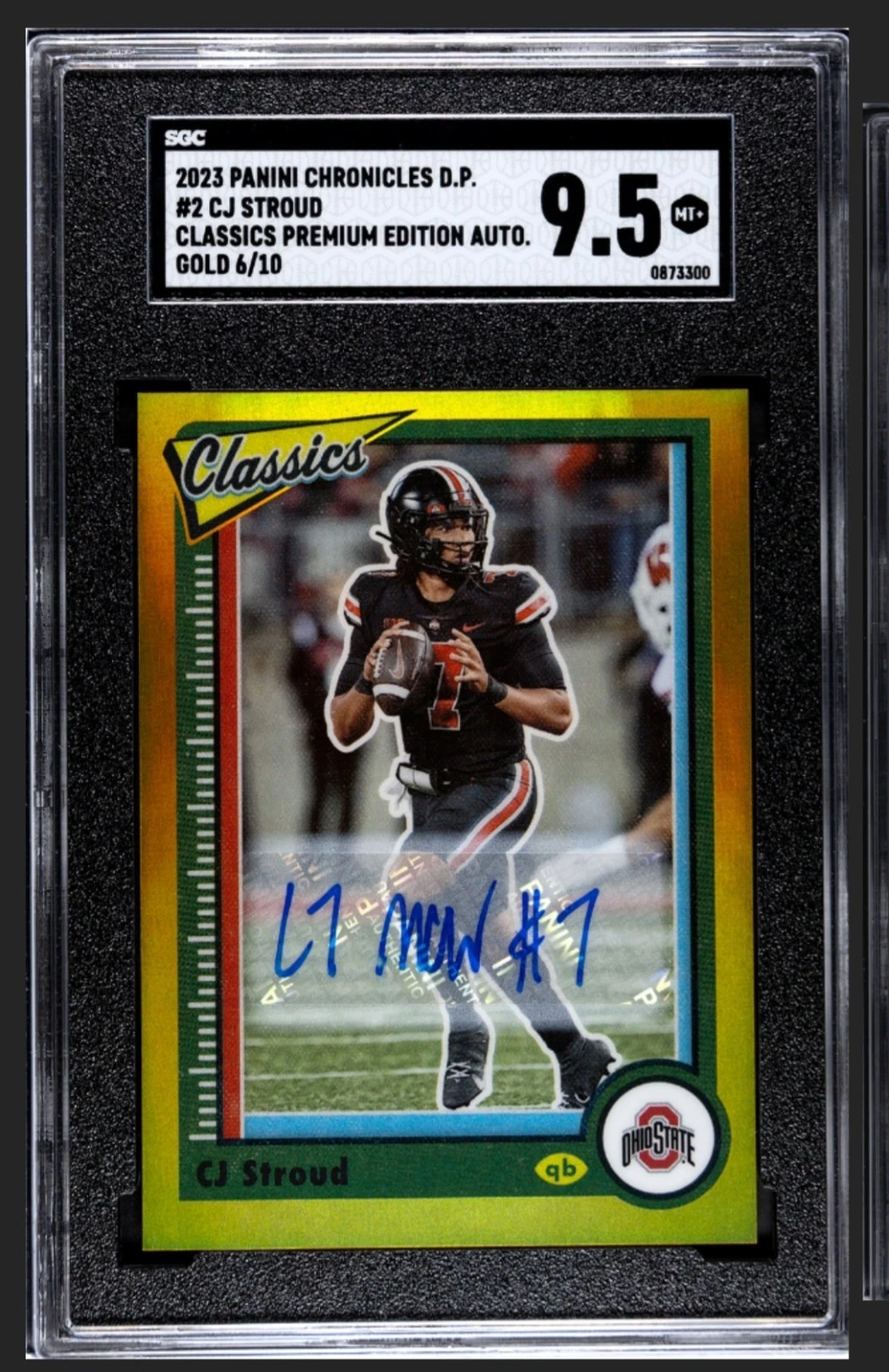 CJ Stroud Panini Chronicles Draft Picks Classics Premium Edition #2 Autograph-Gold