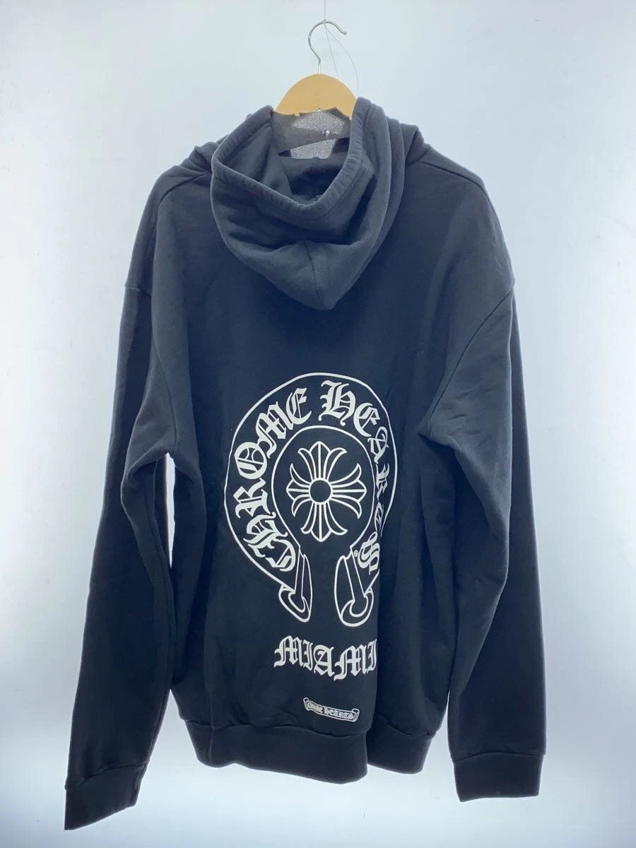 Felpa con cappuccio zip ferro di cavallo CHROME HEARTS Maiami esclusiva Miami XXL cotone usata