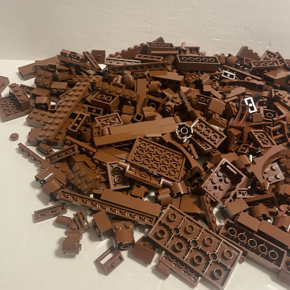 Lot Of 1 Lbs Lego Brown Parts Pieces Bricks Base Plates Sorted - Bulk FREE SHIP - Image 2 of 4
