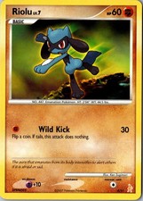 Riolu 61/130 Uncommon Diamond and Pearl LP Pokemon Card on eBay