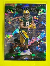 2024 Prizm Josh Jacobs Fireworks Green Ice #5 Packers