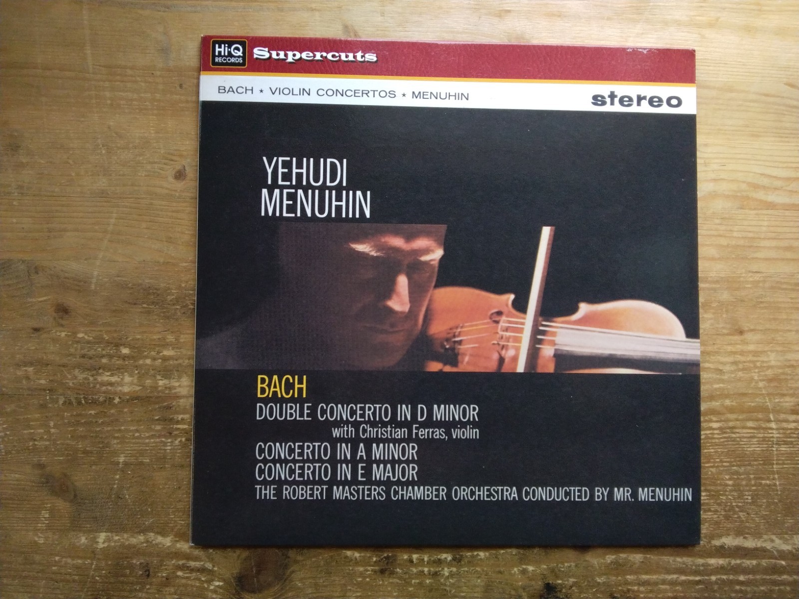 Menuhin Bach Violin Concertos EX Vinyl Record Album HIQLP009 2011 Reissue (AY)