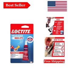 High-Strength Threadlocker Red 271 - Ideal for Engines and Machinery, 0.2 oz