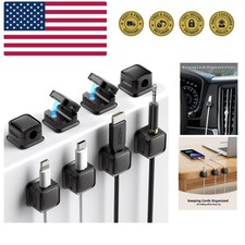 8 Pack Cord Organizer Holder, Strong Adhesive Desk Cable Management Magnetic ...