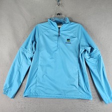 Nike Golf Fit Storm Windbreaker Womens Medium Blue Convertible Sleeve Wachovia
