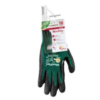 12er PACK(Paar) ATG  Nylon-Strickhandschuhe MaxiFlex  Cut  34-8743HCT grün/schwa