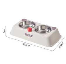 Pet Bowl Detachable Stainless Steel Food  Water Bowl for Dogs Cats Feeders Anti
