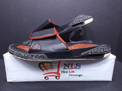 Air Jordan 3 Slides 428789 010 Men's Size 10 Elephant Print RARE