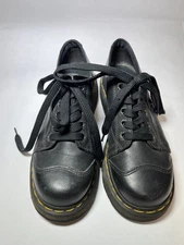 DR. MARTENS 8651 BLACK SMOOTH LEATHER PLATFORM SHOES WOMENS SIZE 8