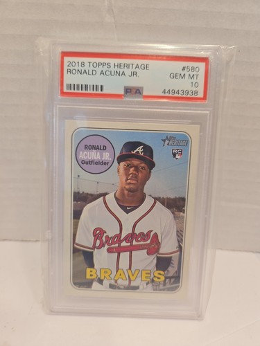 2018 Topps Heritage High Number - Ronald Acuña Jr. #580 (RC) PSA 10