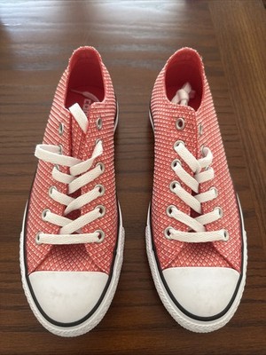 CONVERSE ALL STAR CHUCK TAYLOR LOW TOP ORANGE/ PINk PRINT WOMEN SIZE 8