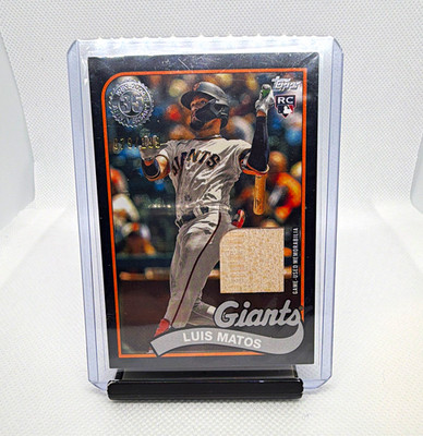 Topps 2024 Series 1 1989 Relics Luis Matos Giants Black /199 RC MEM #89BR-LM