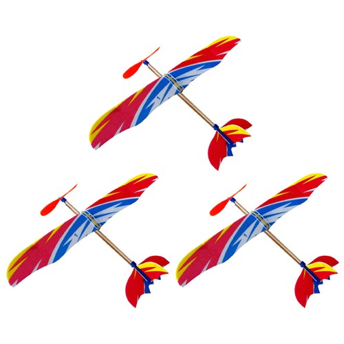 1Set DIY Rubber Band Powered Aircraft for Creative Learning and Fun