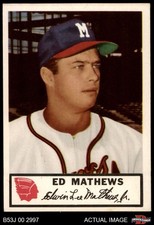 1953 Johnston Cookies #21 Eddie Mathews Braves HOF 5 - EX