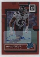 2022 Panini Donruss Optic Rated Rookie Red Prizm 58/75 Arnold Ebiketie Auto 0o3x