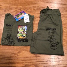 Boys Teenage Mutant Ninja Turtle short sleeve  shorts set size 6- NWT
