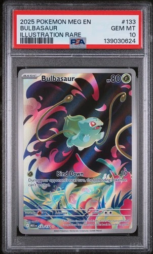 2025 POKEMON MEG EN-MEGA EVOLUTION ILLUSTRATION RARE #133 BULBASAUR PSA 10