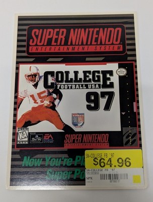 College Football USA 97 VIDPRO DISPLAY CARD Walmart Display Card.