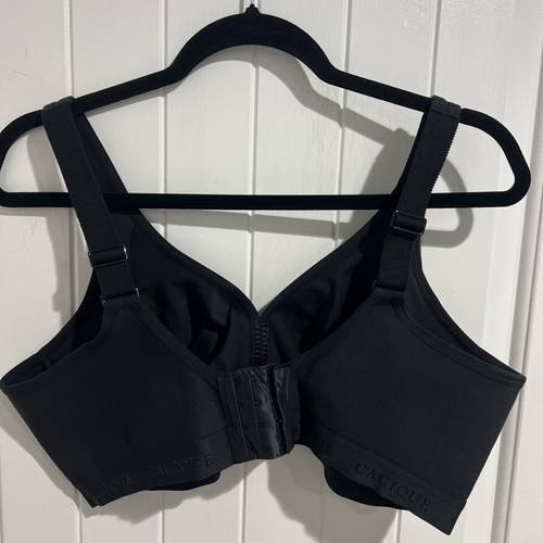 Cacique Bra Unlined Full Coverage Wireless Support Lane Bryant Black 42DD - Picture 5 of 11