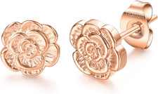 Implant Grade G23 Titanium Stud Earrings for Sensitive Ears Post Pierced Cartila