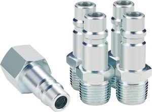 1/2” Air Hose Fittings Set, High Flow 4PCS I/M Industrial Type 1/2 Inch NPT M... - Picture 1 of 2